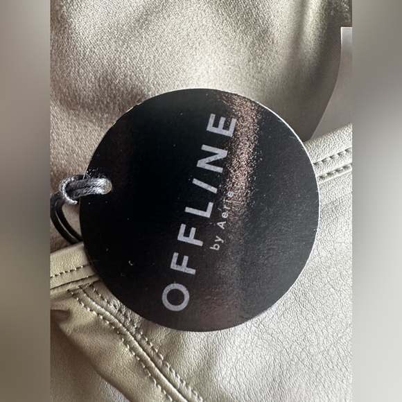 Olive Green Faux Leather Crop Top - Picture 3 of 4